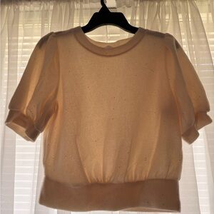 Women's Cream Puff-Sleeve Top
